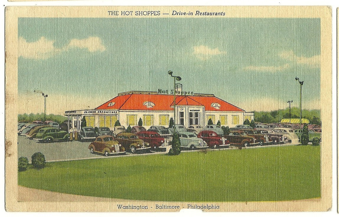The Hot Shoppes Drive In Restaurant Washington Baltimore Philadelphia