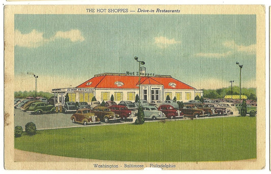 The Hot Shoppes Drive In Restaurant Washington Baltimore Philadelphia