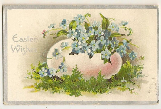 Colored Easter Egg Postcard Series 103