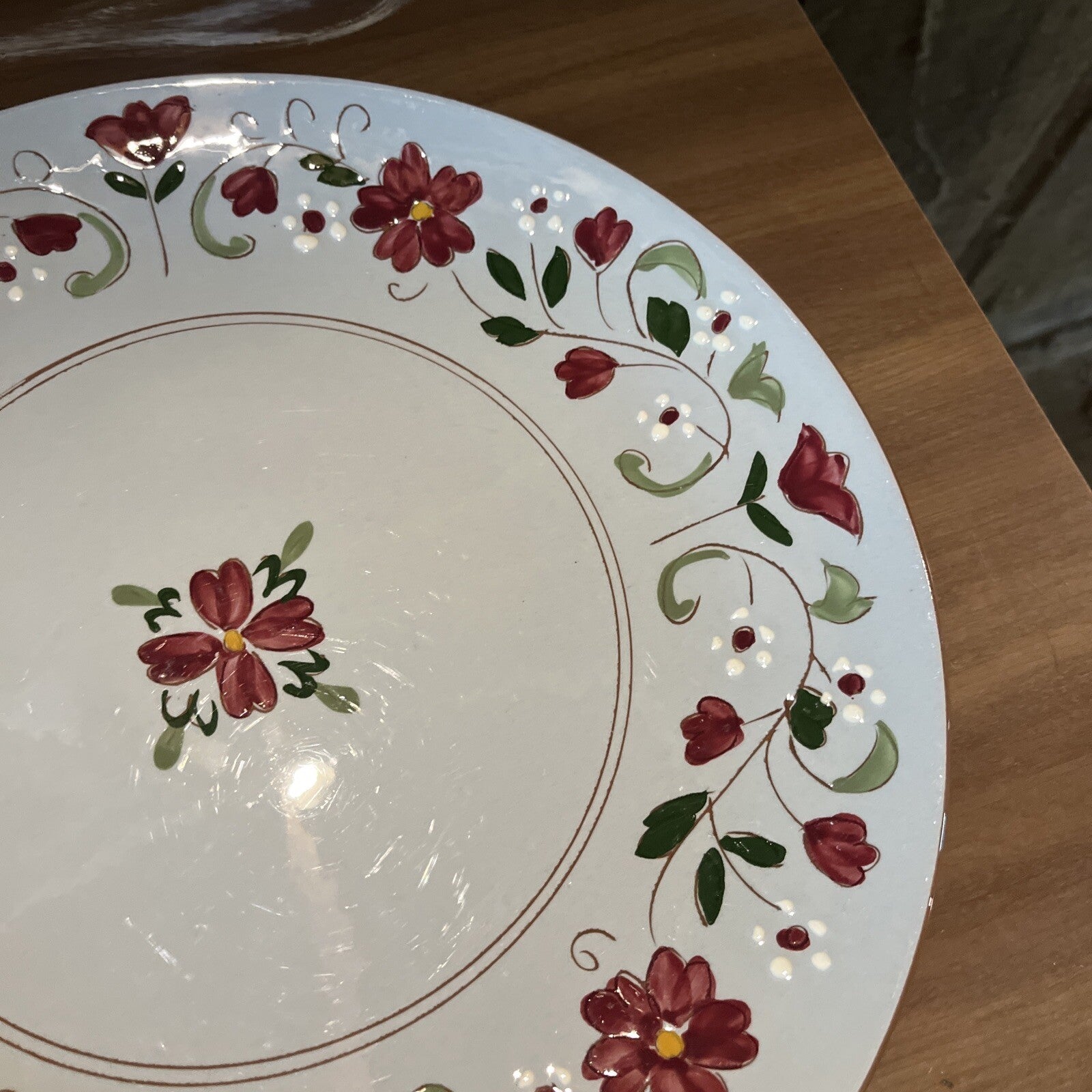 Stangl Pottery Garland Pattern 12 1/4" Chop/Serving Plate/Platter Vintage