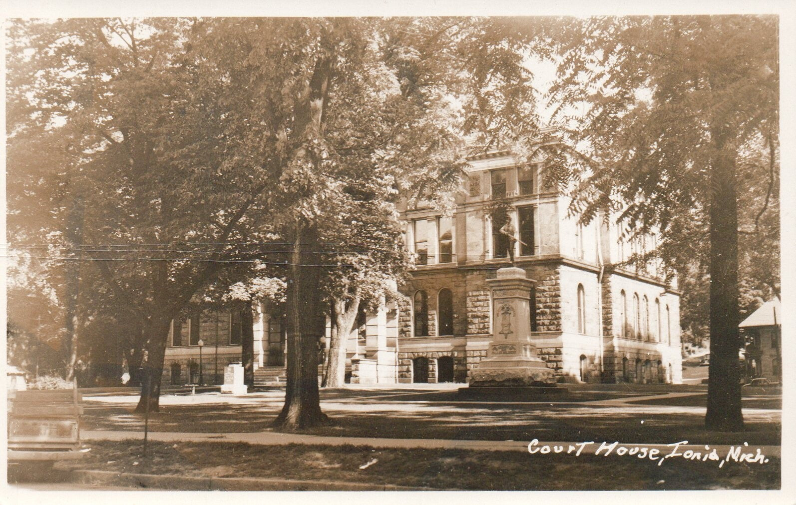 Real Photo of Court House in Ionia Michigan Mich Postcard