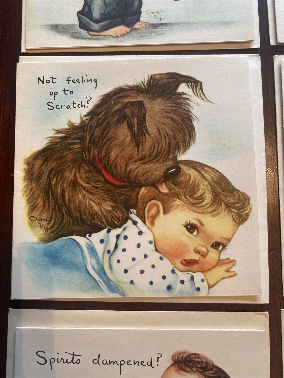 Vintage Artist Signed Charlot Byi  Greeting Card Lot of 7 children Babies