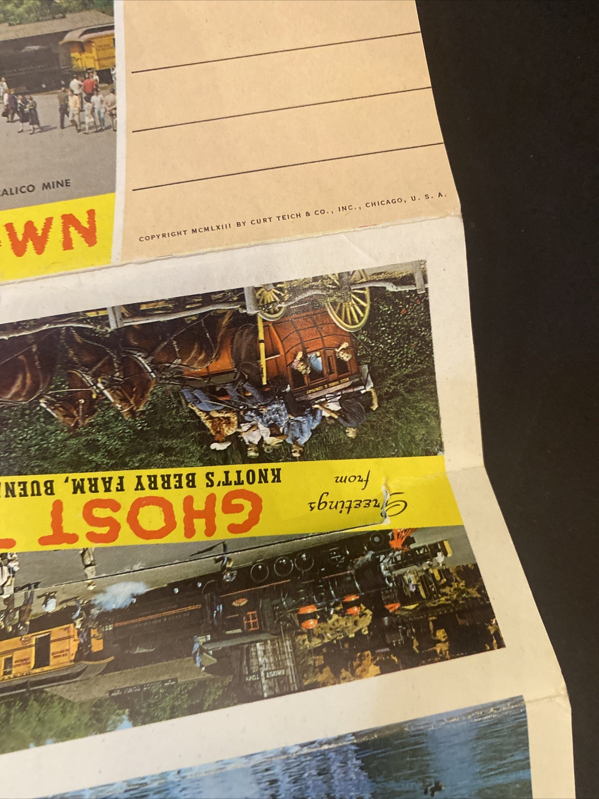 1960's  Knotts Berry Farm Ghost Town Folder  California Postcard 14 views