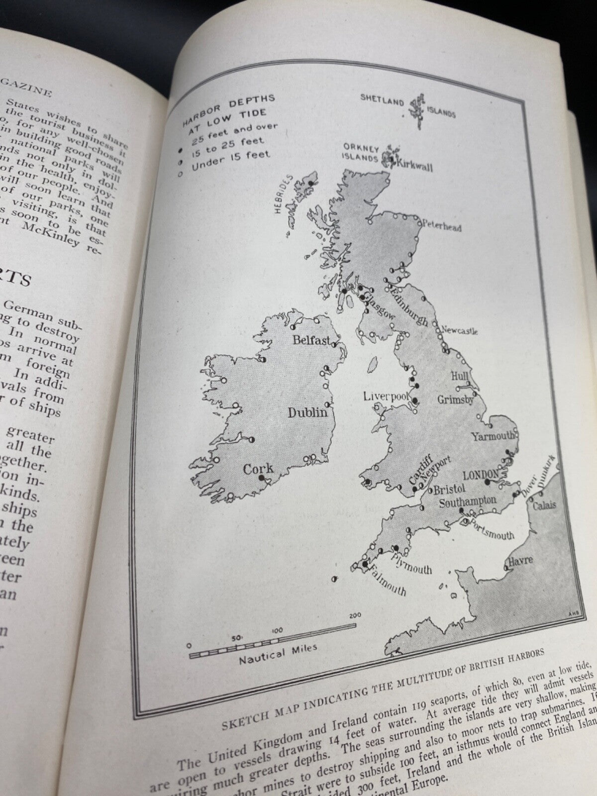 RARE National Geographic-JAN 1917 100 BRITISH SEAPORTS.