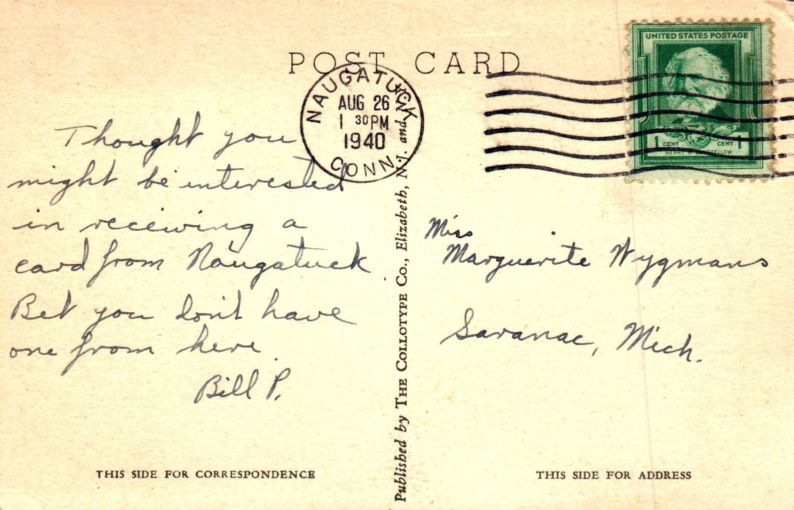 View in Naugatuck Valley in Naugatuck CT Connecticut Postcard