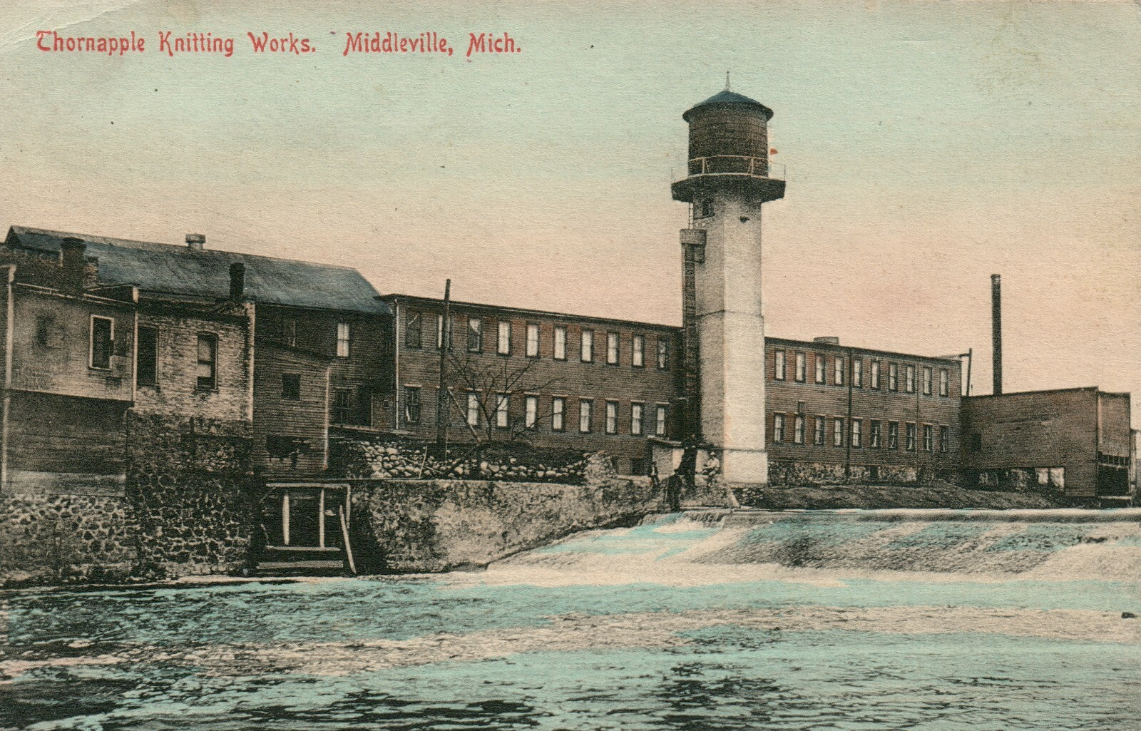 Printed Photo Thornapple Knitting Works Middleville Michigan MI Postcard