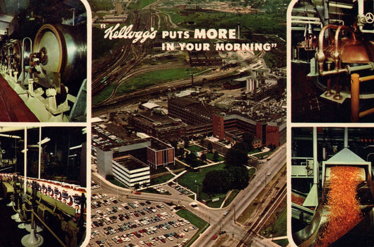 "Kellogg's Puts MORE in Your Morning" Battle Creek MI Michigan Postcard