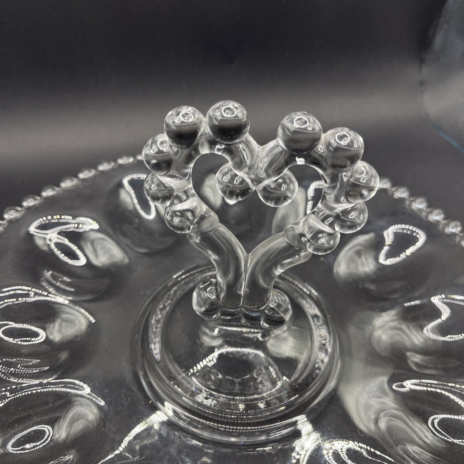 VINTAGE IMPERIAL GLASS 400 154 "CANDLEWICK" 11 1/2" DEVILED EGG SERVER - NICE !