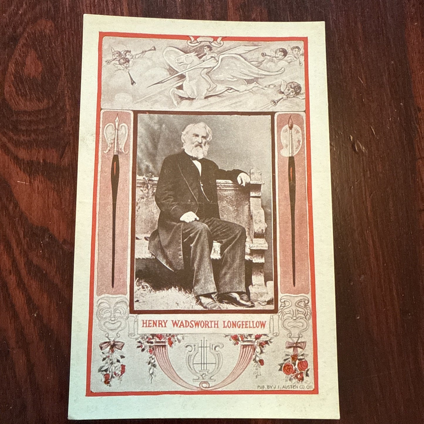 Henry Wadsworth Longfellow J I Austen PEGASUS Arts Theater Writing 1910 *Scarce