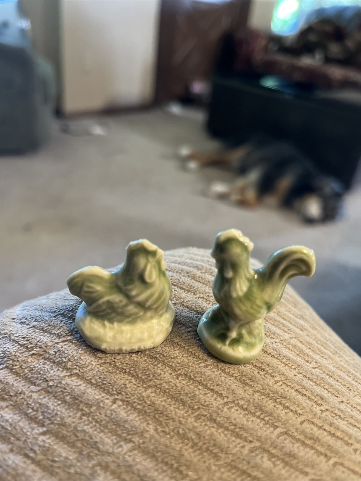 Vintage Red Rose Tea Wade Whimsies Noah’s Ark Rooster & Hen Set Of 2