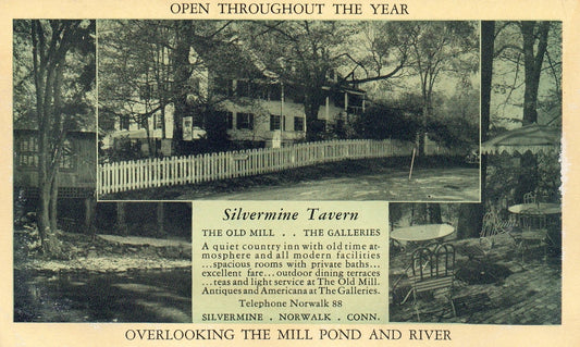 Silvermine Tavern Open Throughout the Year in Norwalk CT Connecticut Postcard