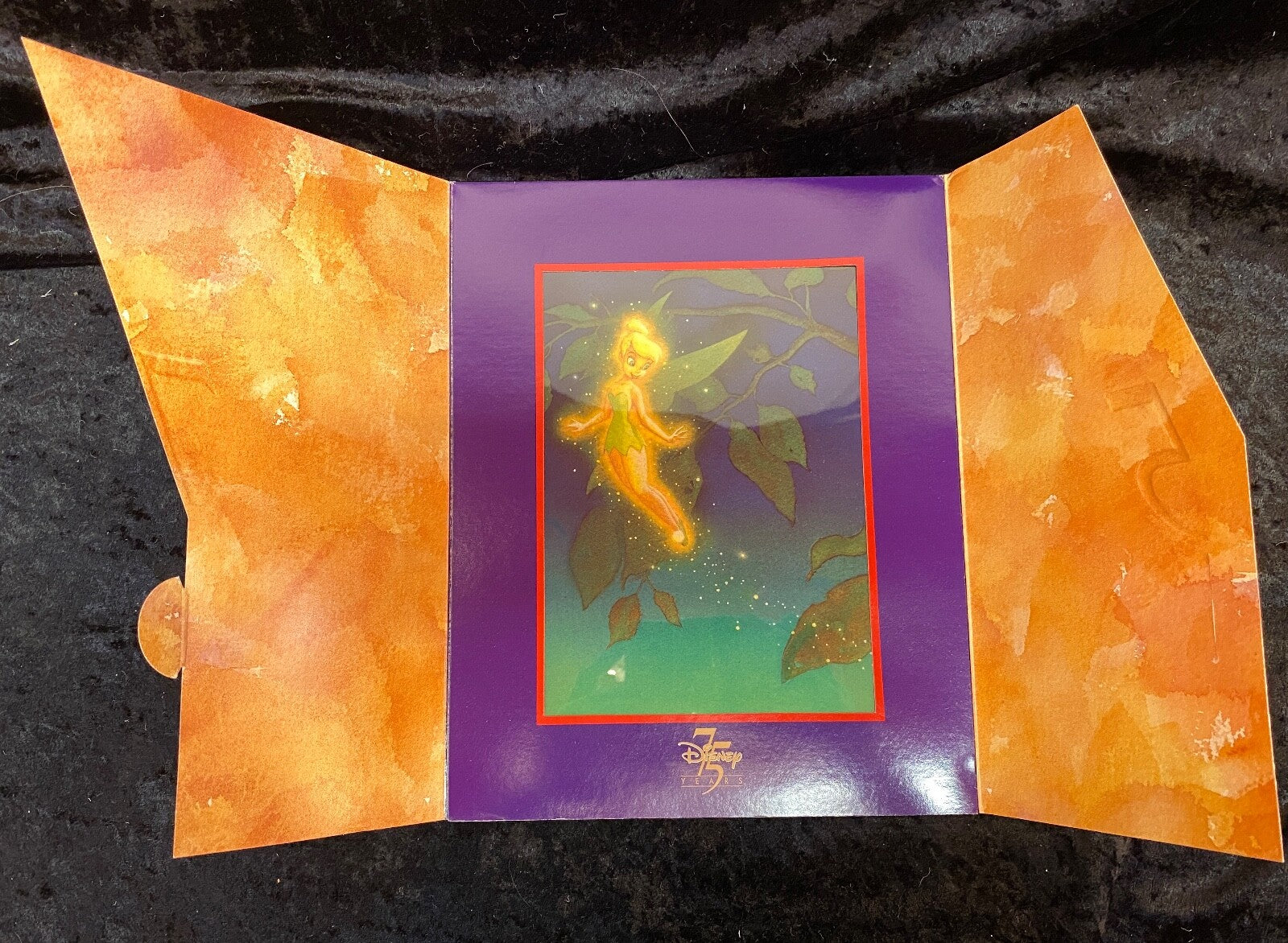 Disney 75 Years Anniversary Tinkerbell Picture Image Folder Brochure