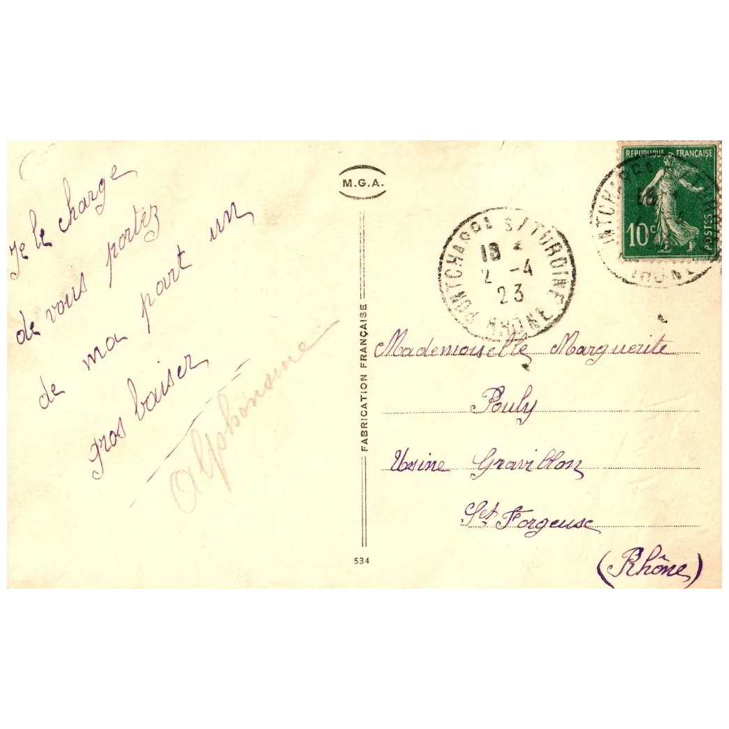 April 1st Little Kitten Holding onto Little Fish Vintage April Fools' Postcard