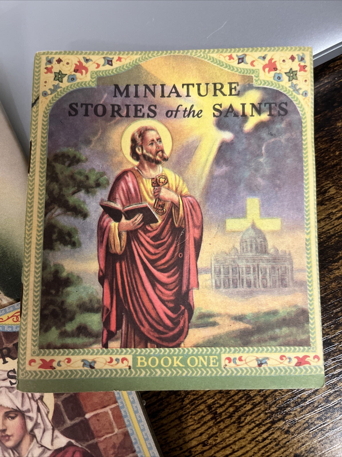 Vtg Booklet Miniature Stories of the SAINTS Book IV, III, Book One & Keepsake
