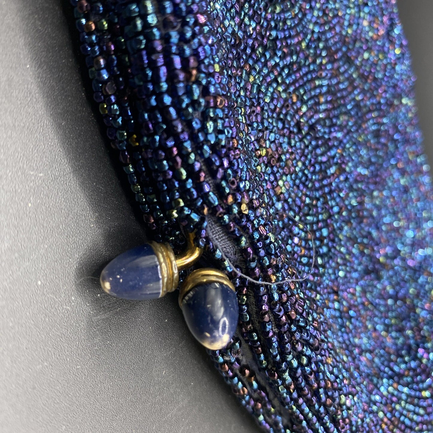 Beautiful Blue Coblentz Beaded Purse Clutch Vintage Antique   Circa 1950's