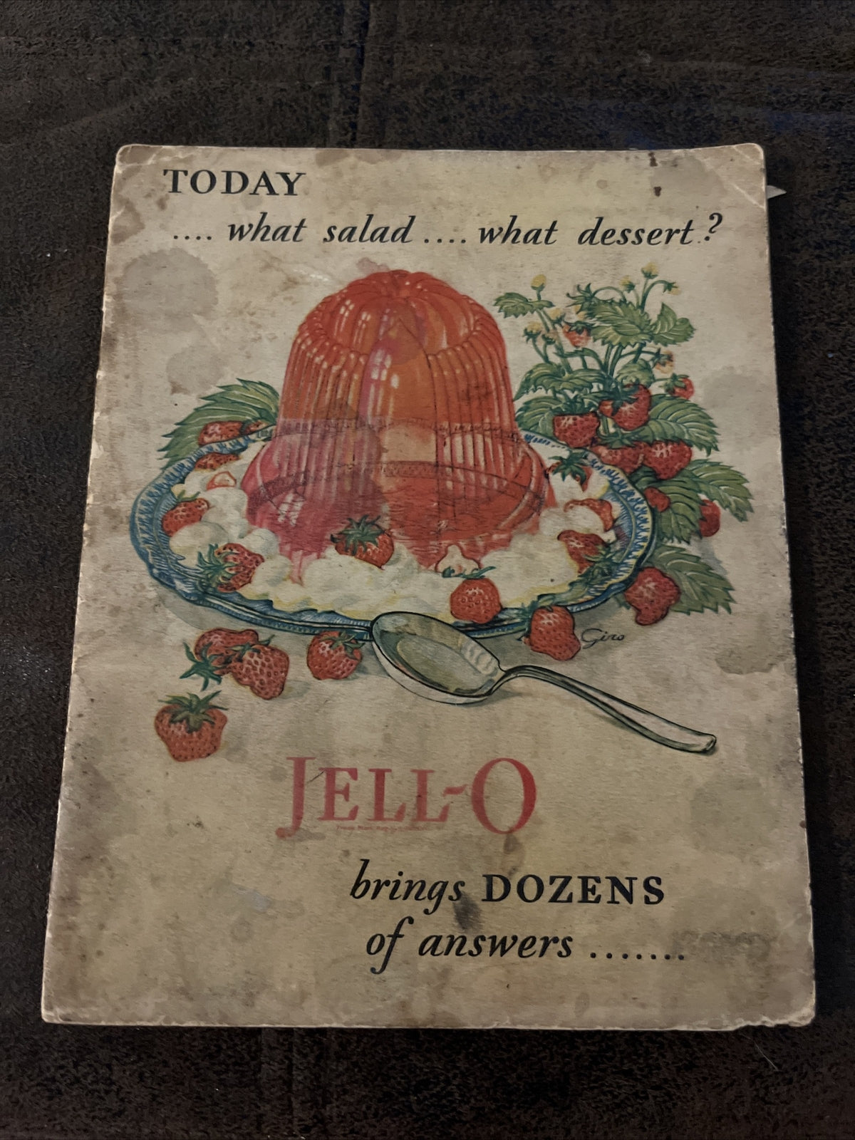 Vintage 1928 Jell-o "Brings Dozens of Answers" Recipe Booklet