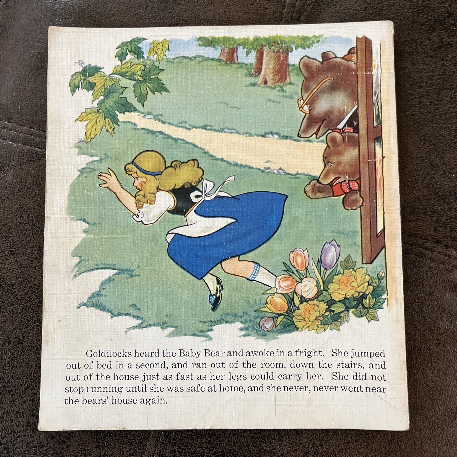 The Three Bears Cloth-Like #2362 Saalfield 1941 