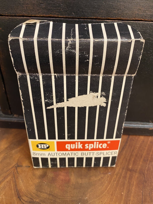 Vintage 8mm film QUIK SPLICER Automatic Butt Splicer  instructions  HP NOB