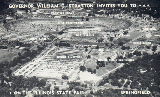 The Illinois State Fair Over Head View IL Illinois Postcard