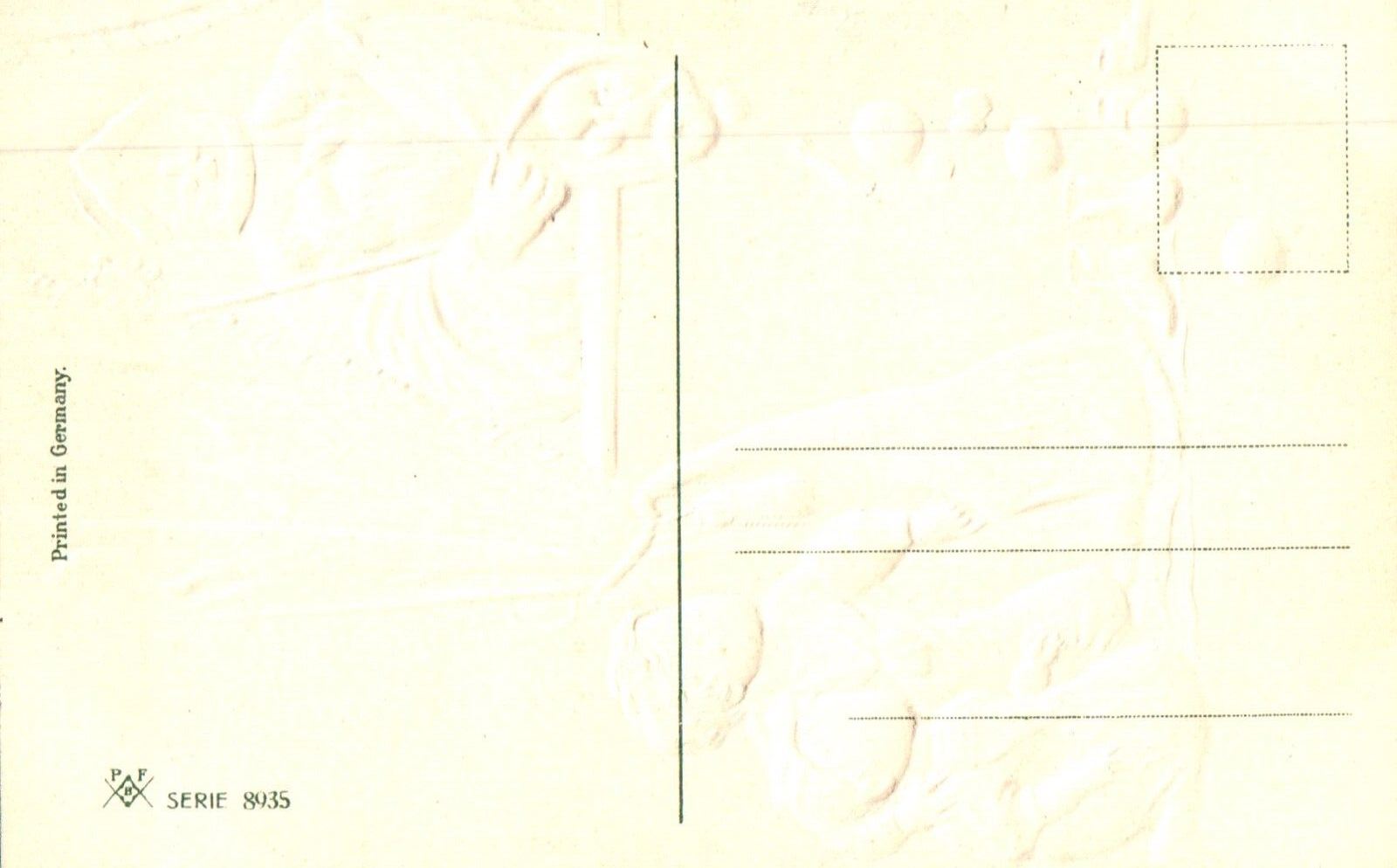 Christmas Greetings St. Nicholas Giving Gifts to Children Vintage Santa Postcard