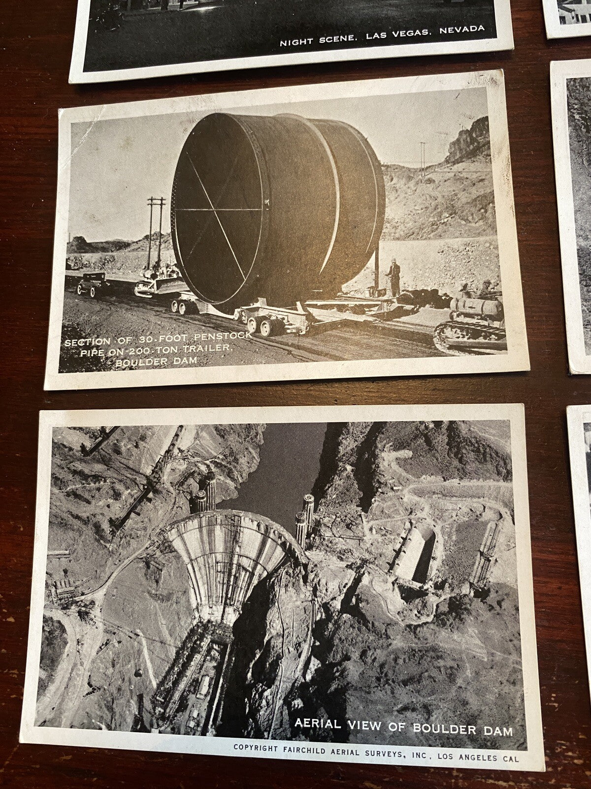 17 Landmark  Boulder City  Hoover Dam Construction Las Vegas Nevada NV Postcard