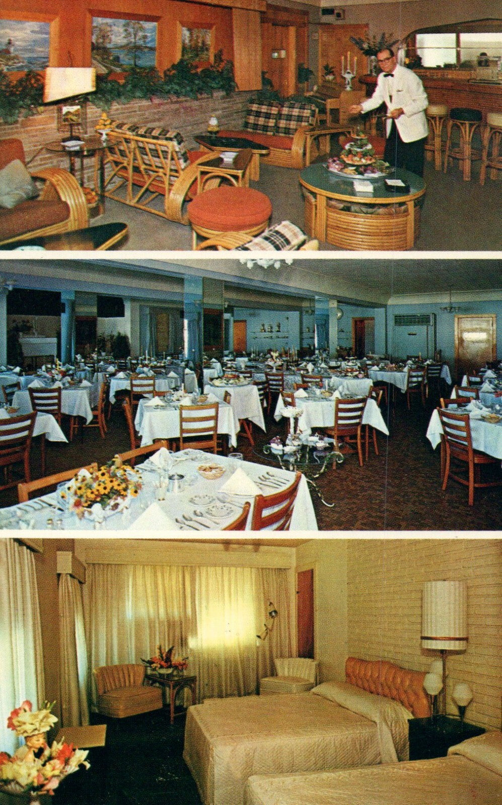 Indian River Inn Lounge, Dining and Sleeping Areas Indian River MI Michigan Mich