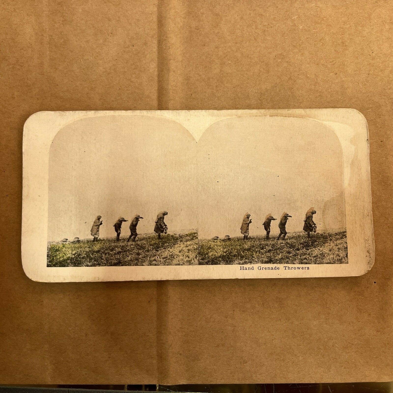 HAND GRENADE THROWERS, POLYCHROME STEREOVIEW Color Card