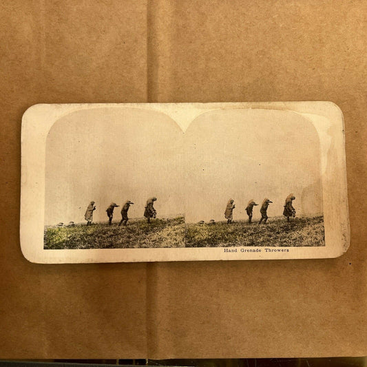 HAND GRENADE THROWERS, POLYCHROME STEREOVIEW Color Card