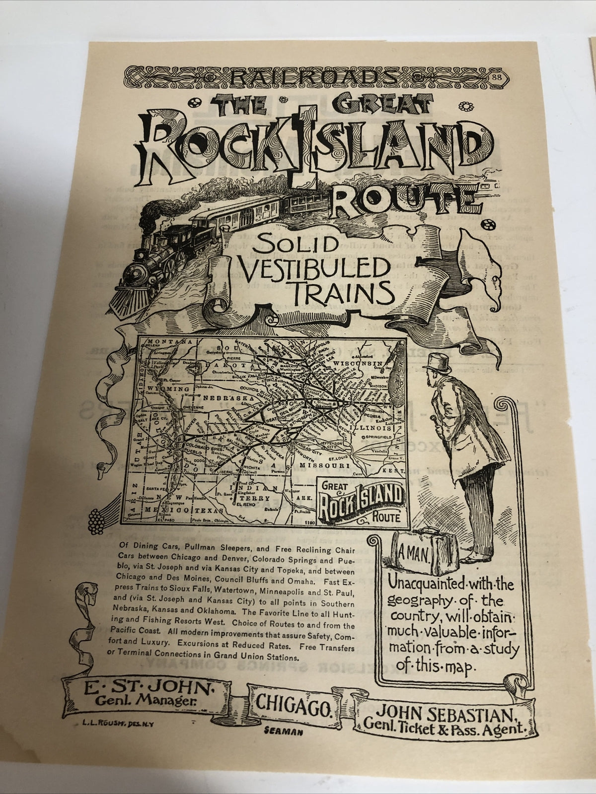 1891 Harpers Magazine Advertisements Ads Railroad Set of 4