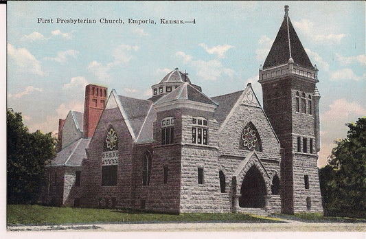 First Presbyterian Church Emporia Kansas KS  Postcard