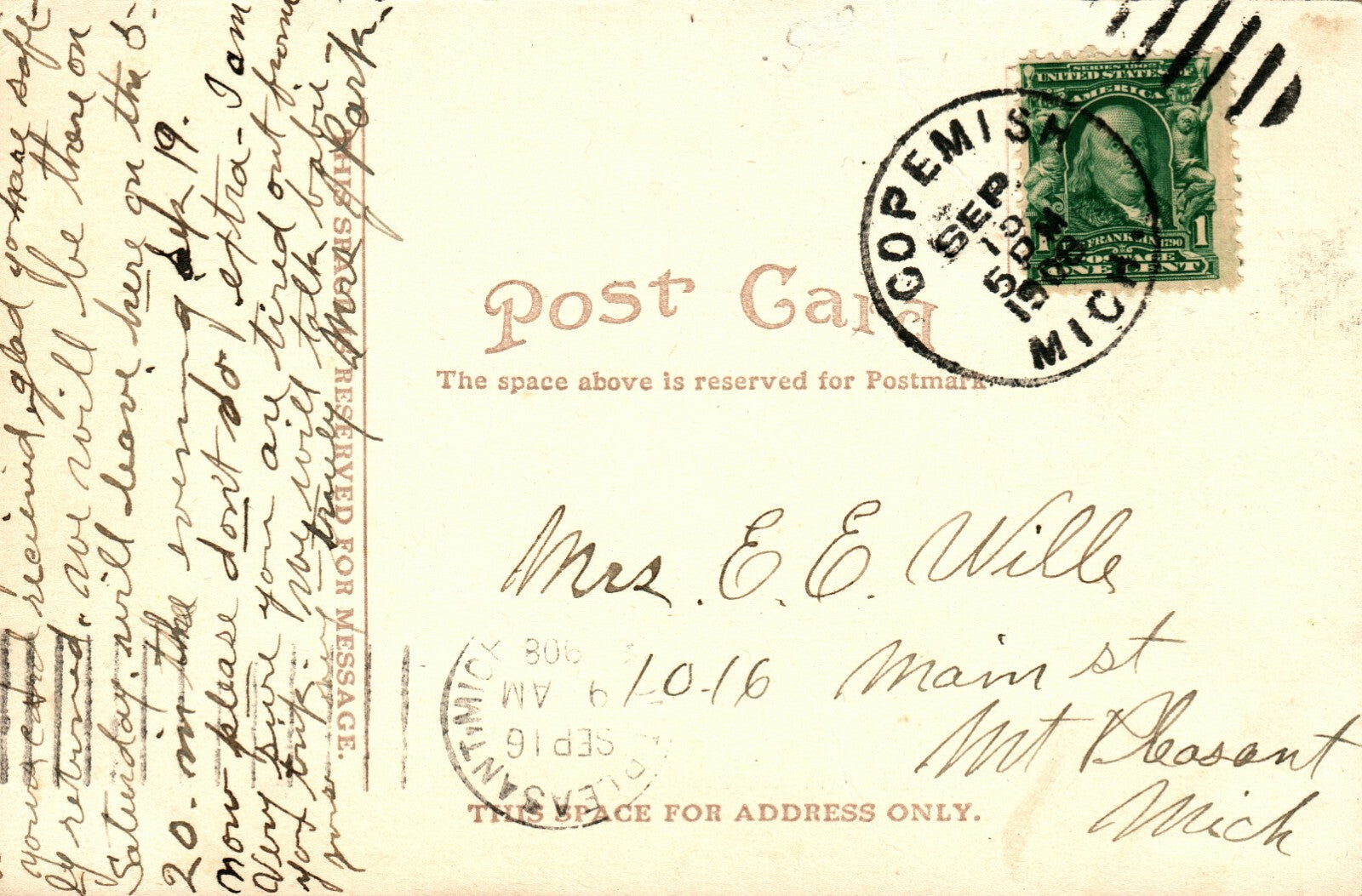 Birds-eye View of Copemish Mich Michigan MI