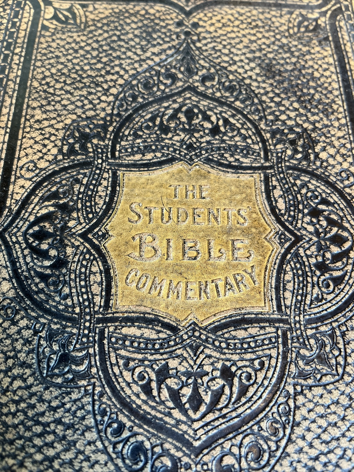 1908 THE STUDENTS BIBLE COMMENTARY Colored Map Antique Old RARE Book 