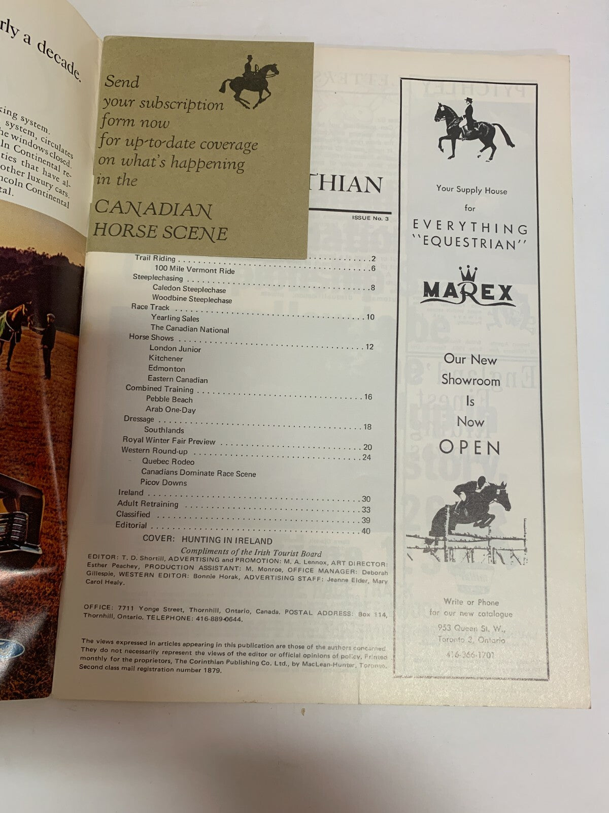 Corinthian Horse Show Beagle Program Ontario Canada 1969