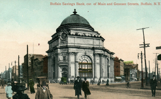 Buffalo Savings Bank Main and Genesee Street Buffalo New York NY Postcard
