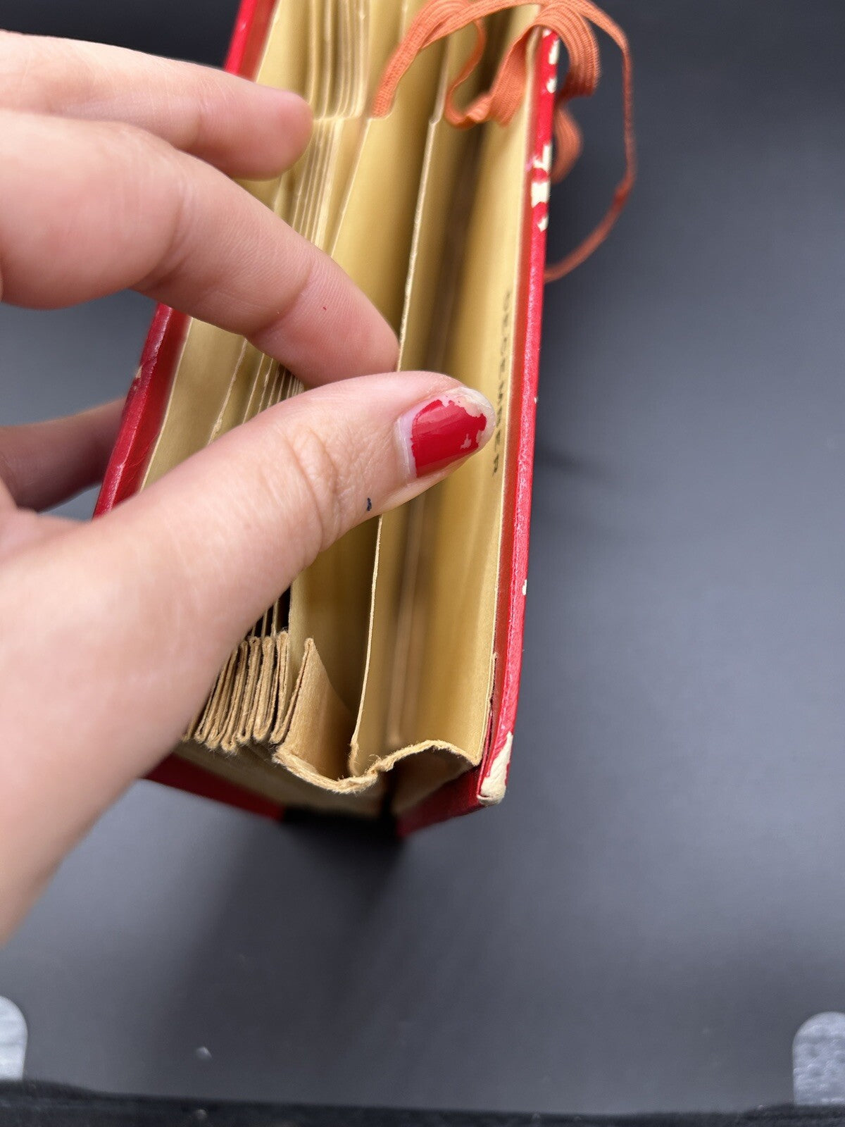 Vintage Red 12 Month Check File Jan-Dec Made in Japan