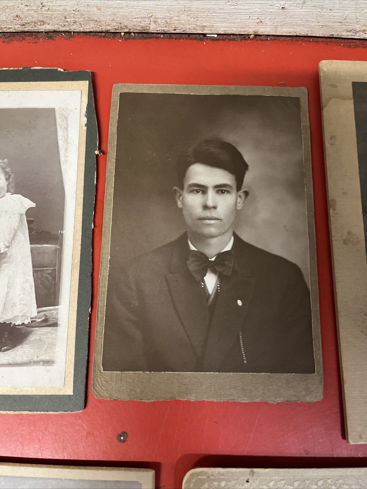 ANTIQUE 1900's ORIGINAL PEOPLE  PHOTO LOT OF 5