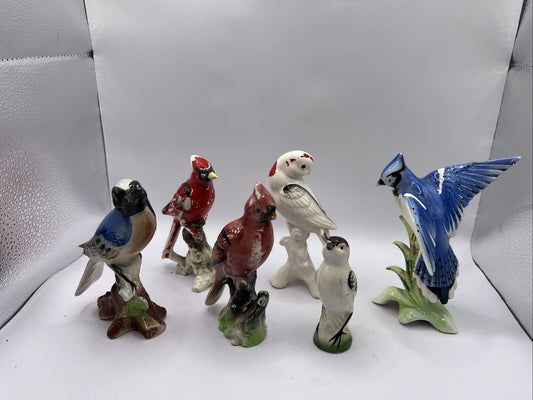 Porcelain Figurines Occupied Japan Lot Birds VTG 6 Pc