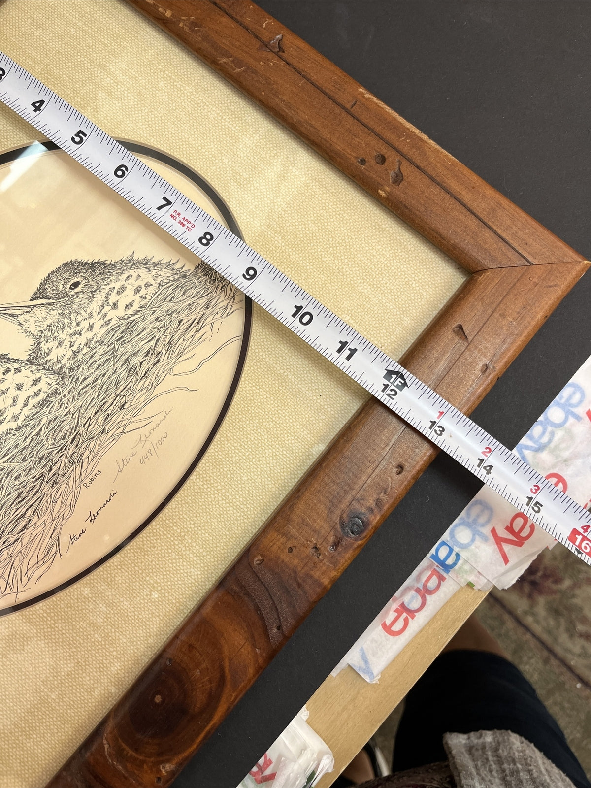 Framed Steve Leonardi Wildlife Graphics ~Robin~ Signed & # Limited Edition Print