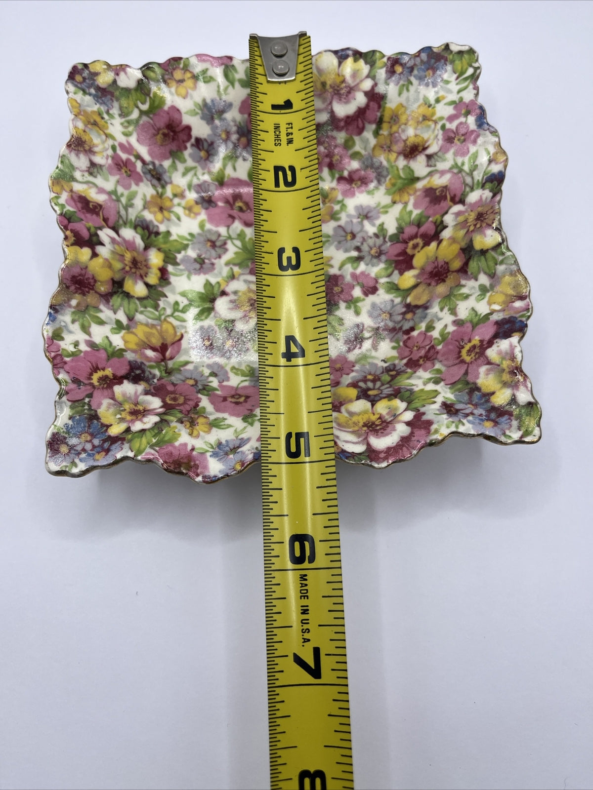 James Kent Ltd Chintz Du Barry Bowl Scalloped Edges About 5"