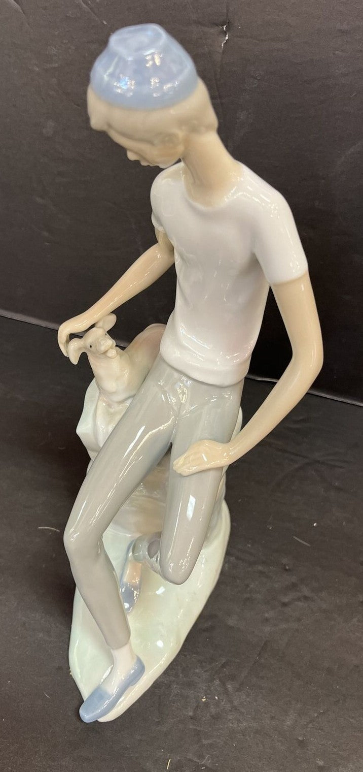 Vintage LLADRO NAO BOY with DOG  
