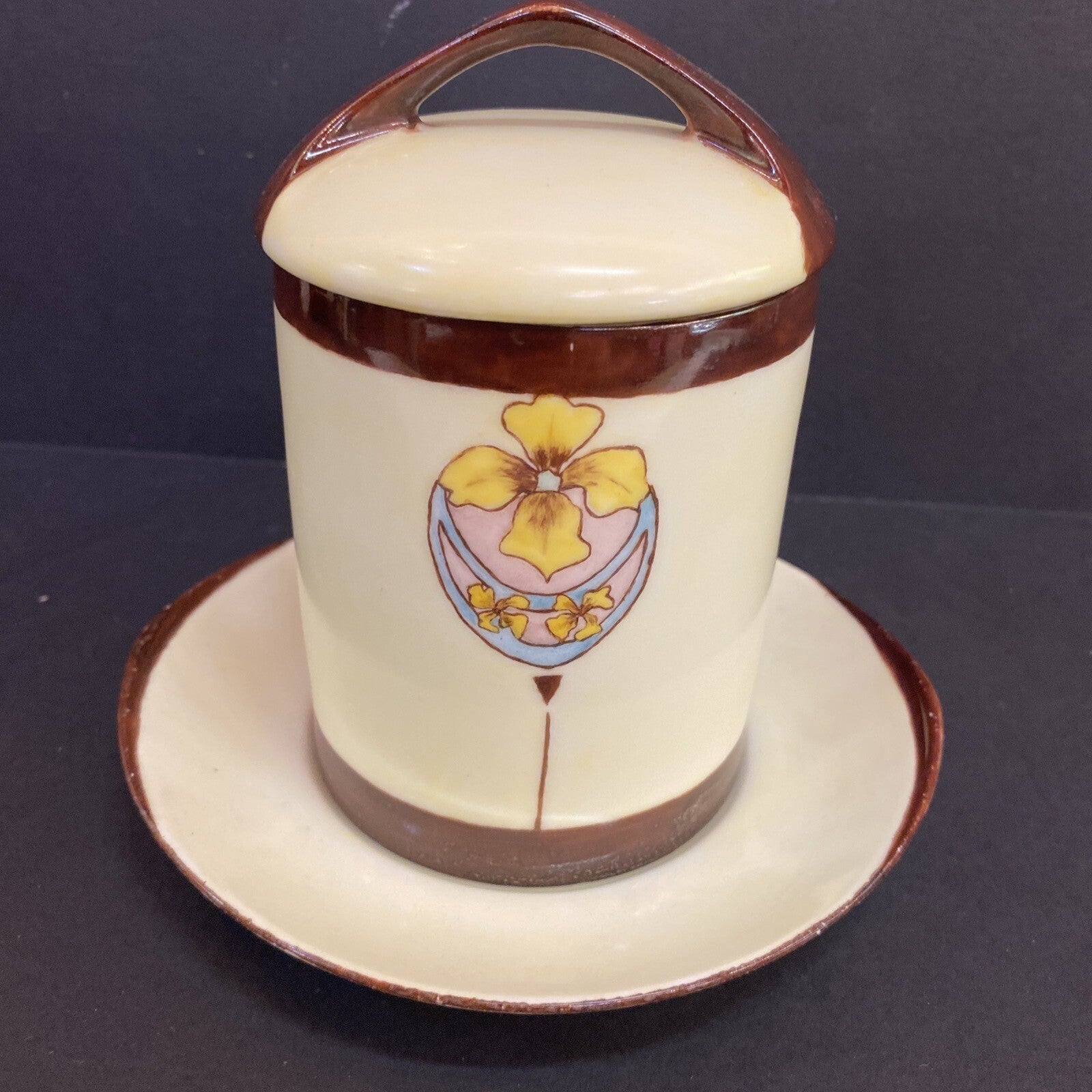 Antique Rosenthal 3 Pc Condensed   Evaporated Milk Jar Set Art Deco