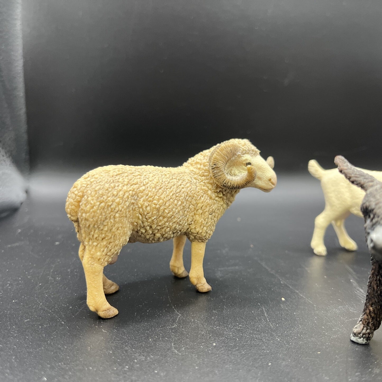 Schiech Animal Figurines.  Pig, Lamb, Sheep & Goat