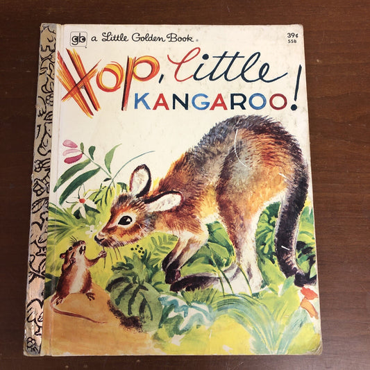 1965 Hop Little Kangaroo Golden Book First Edition   NO WRITING SCARRY