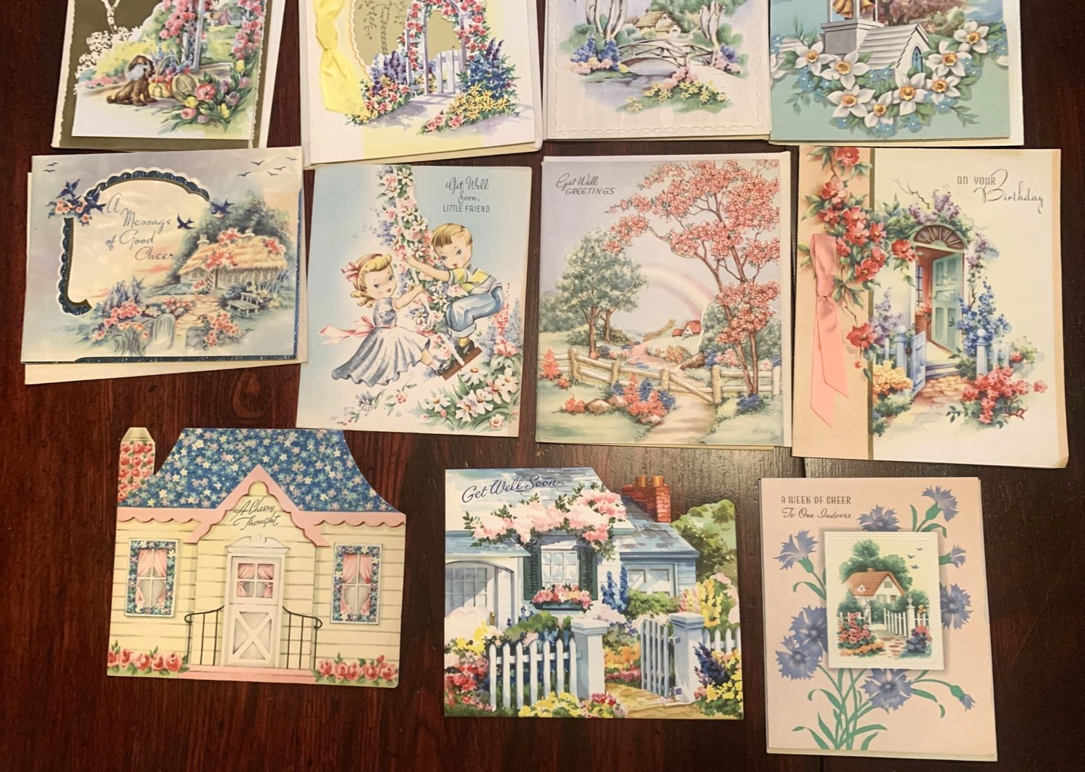 Lot of 15 Vintage Home and Garden Theme Greeting Cards