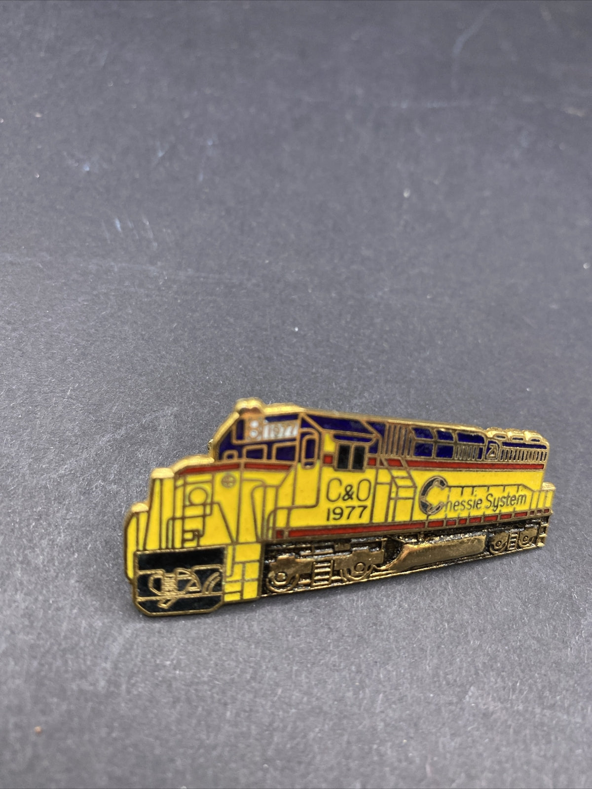 RARE VINTAGE C & O UNIFORM Tie Clip Clasp CHESAPEAKE OHIO RAILROAD Train