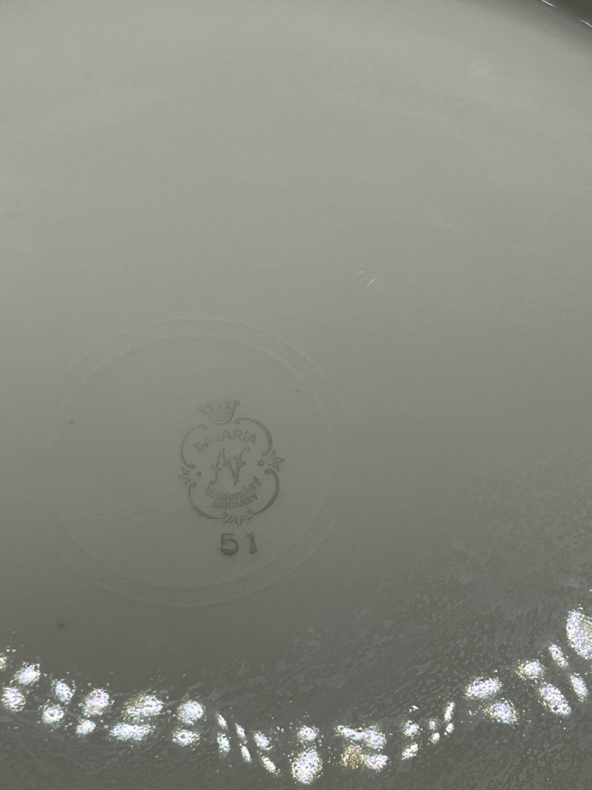 RARE Waldershof Bavaria Germany 10" Dinner Plate Gold Rim and Design