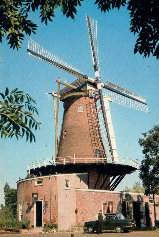 Bernisse Molen Unique Windmill Restaurant South Holland Netherlands Postcard