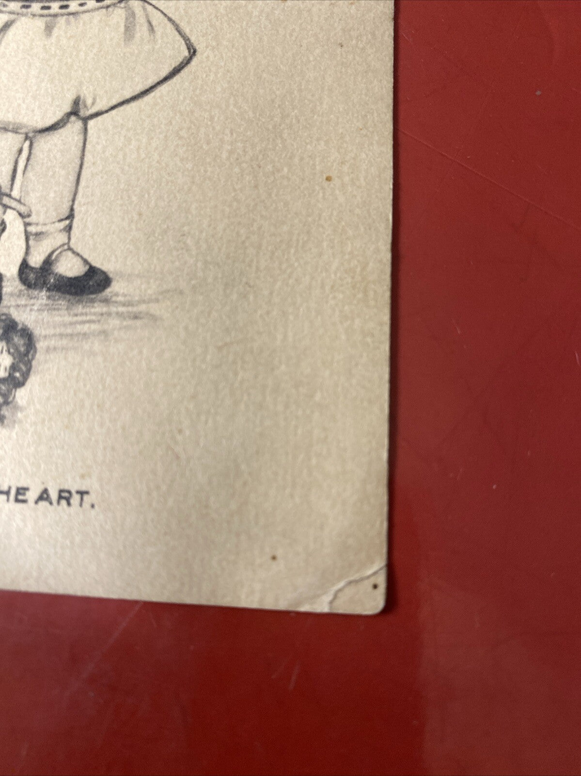 Girl Crying Over broken Doll Child Vintage Postcard No 95 Lambia Frederickson