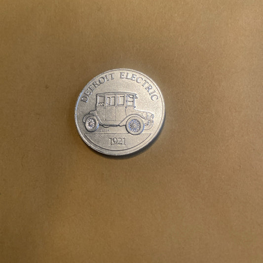 1921 Detroit Electric Sunoco Oil Commemorative Token Antique Car Coin Franklin