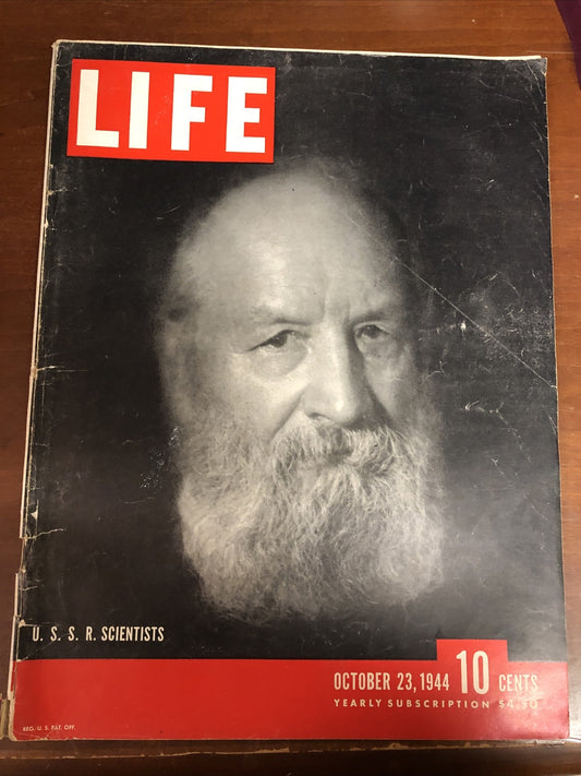 Vintage LIFE Magazine October 23 1944 WWII  USSR Scientists GREAT ADS